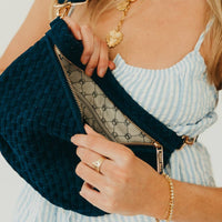 Suede Westlyn Woven Bum Bag: Suede Olive
