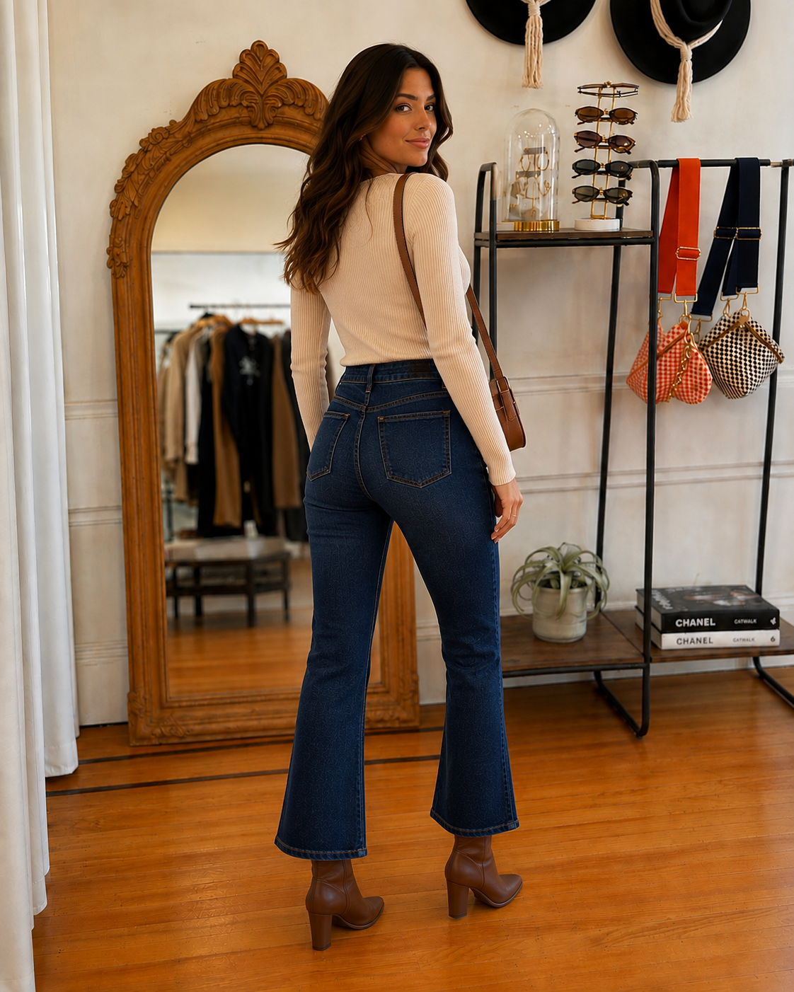 Kelsey Ankle Flare - Dark Wash