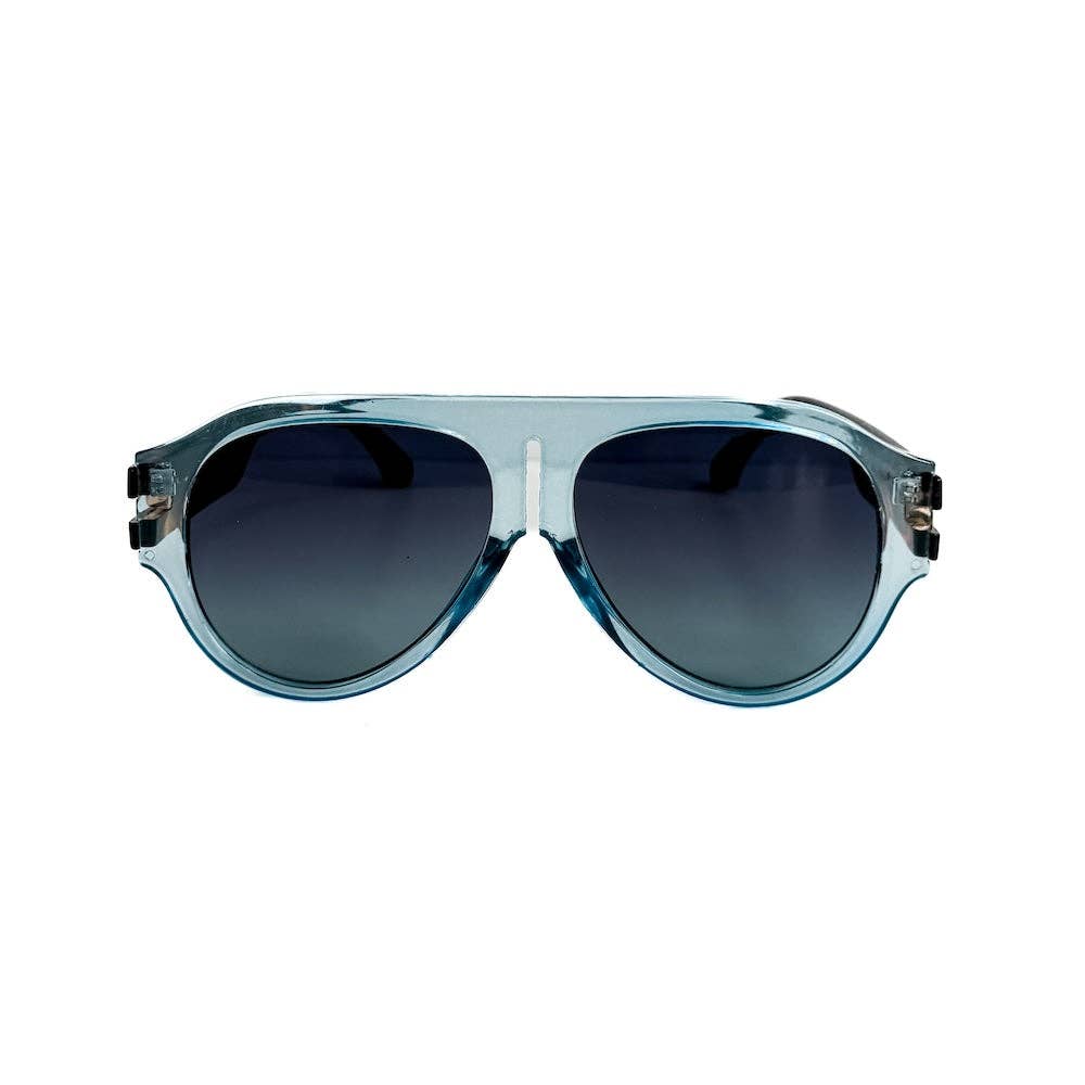Knox Aviator Sunglasses: Blue/Black
