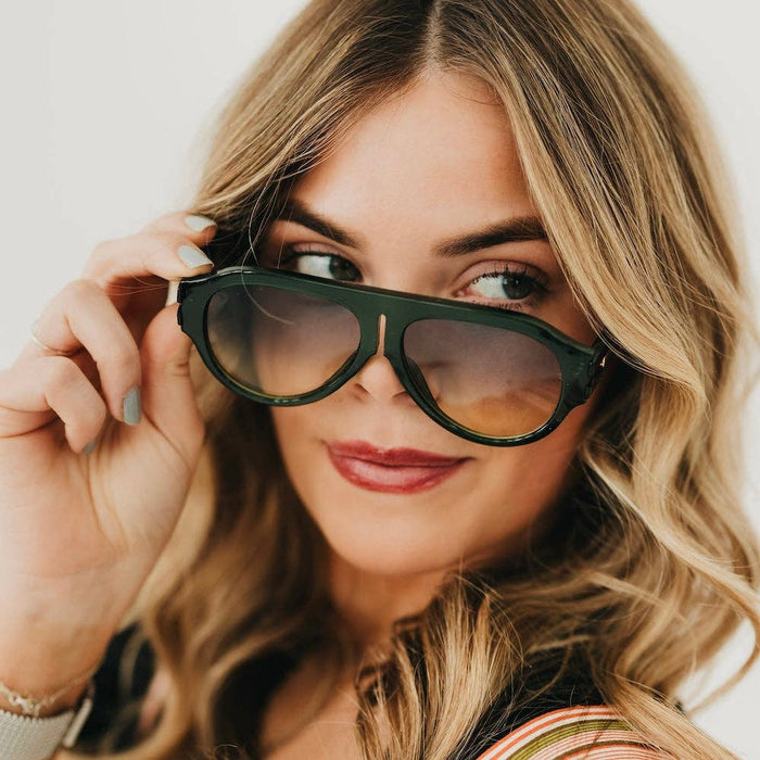 Knox Aviator Sunglasses: Brown Tortoise/Brown