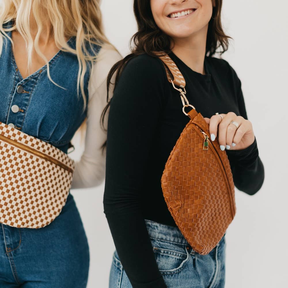 Westlyn Woven Bum Bag - Metallic Navy