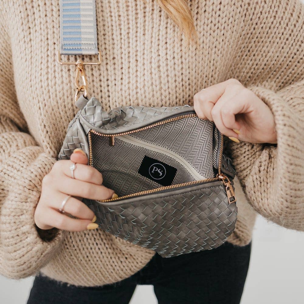 Westlyn Woven Bum Bag - Metallic Navy
