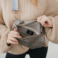 Westlyn Woven Bum Bag - Metallic Navy