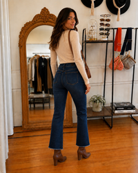 Kelsey Ankle Flare - Dark Wash