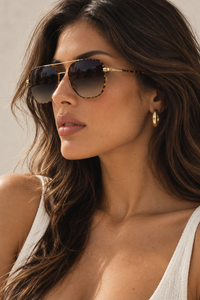 Highway Sunglasses - Gold Tortoise/Grey