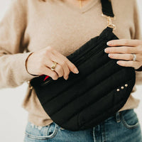 Jolie Puffer Bum Bag: Emerald