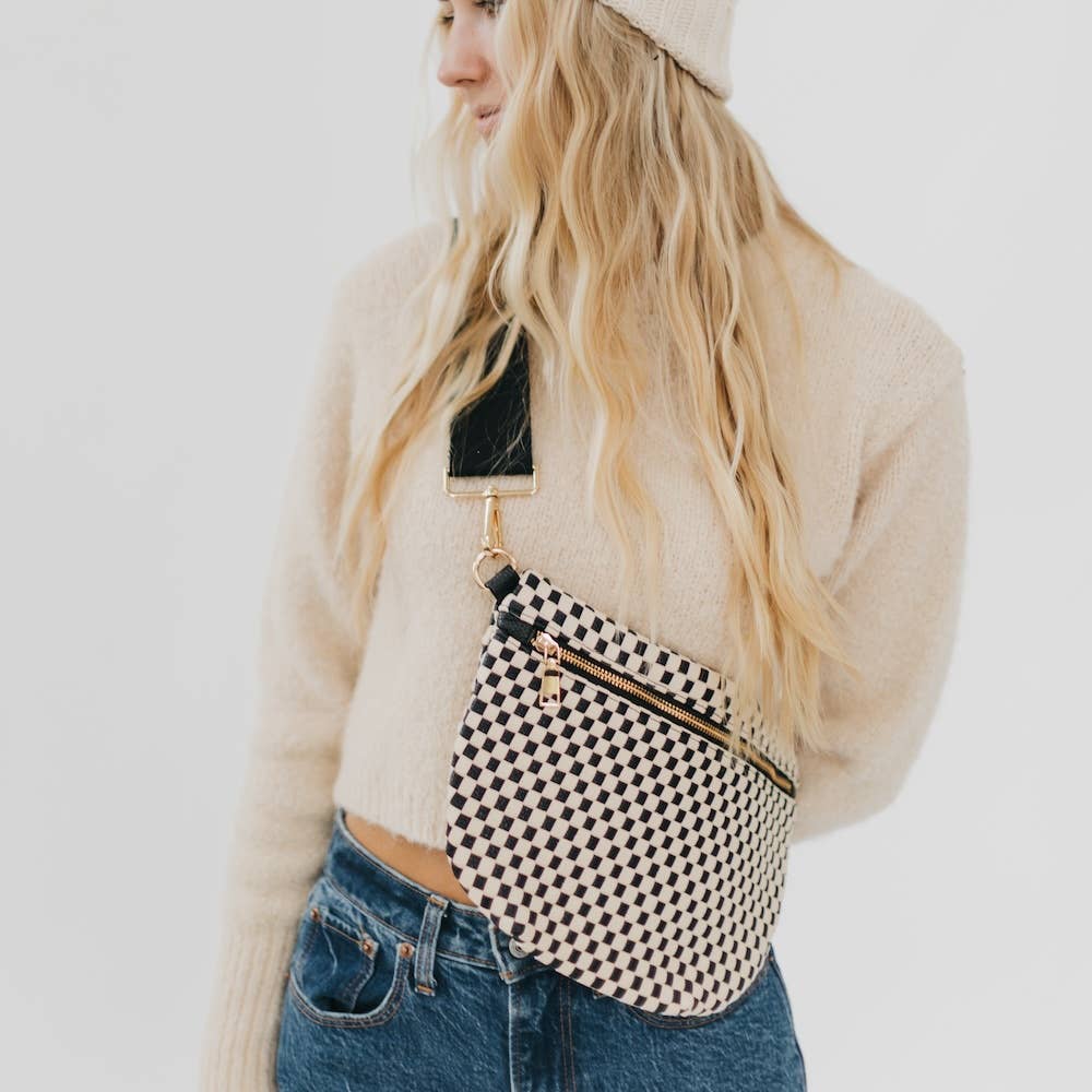 Westlyn Woven Bum Bag - Metallic Navy