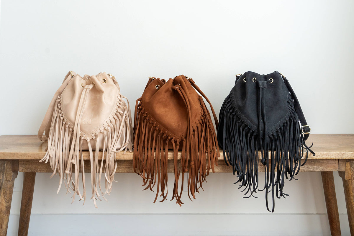 Dreamers Fringe Bag - Cognac