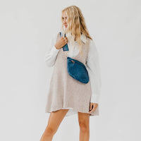 RESTOCKED! Westlyn Woven Bum Bag: Denim Blue