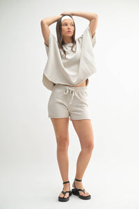 Malibu High-Rise Shorts - Light Gray