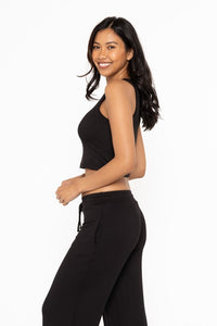 Lounge Terry Tank Top- Black