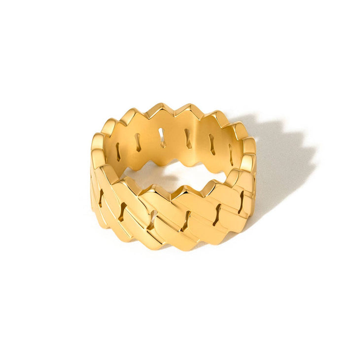 Banded Metal Statement Ring - WATERPROOF: 7