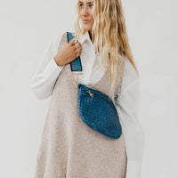 RESTOCKED! Westlyn Woven Bum Bag: Denim Blue