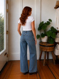 Ashton Barrel Jeans - Medium Wash