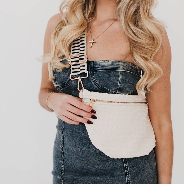 Westlyn Woven Bum Bag : Cream