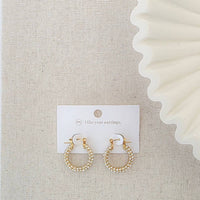 Lizzie Pave Hoops - WATERPROOF