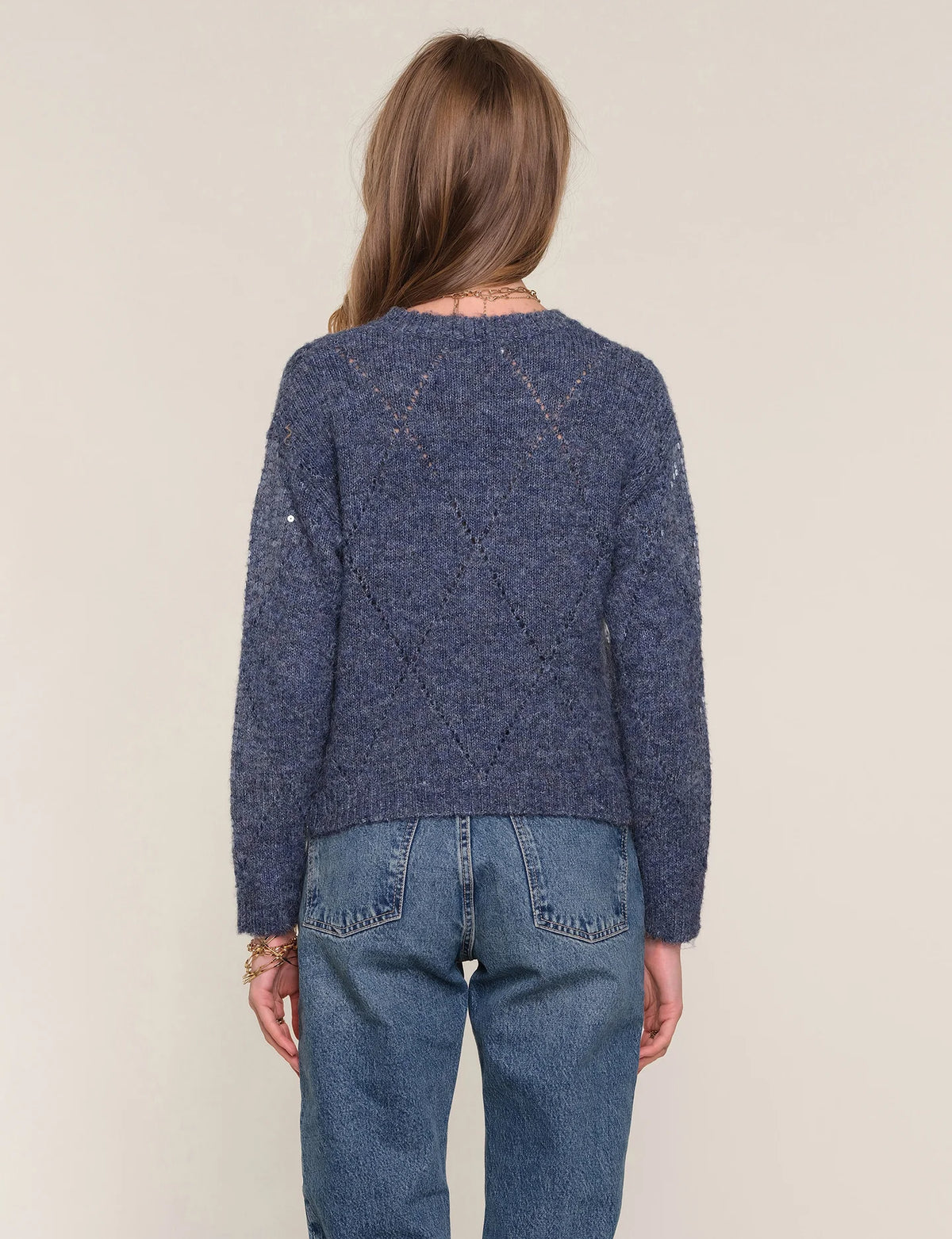 Dorian Blue Sequin Sweater