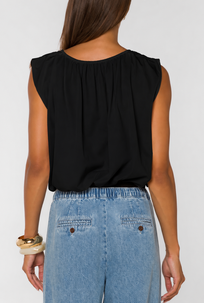Gwyn Bubble Top - Black