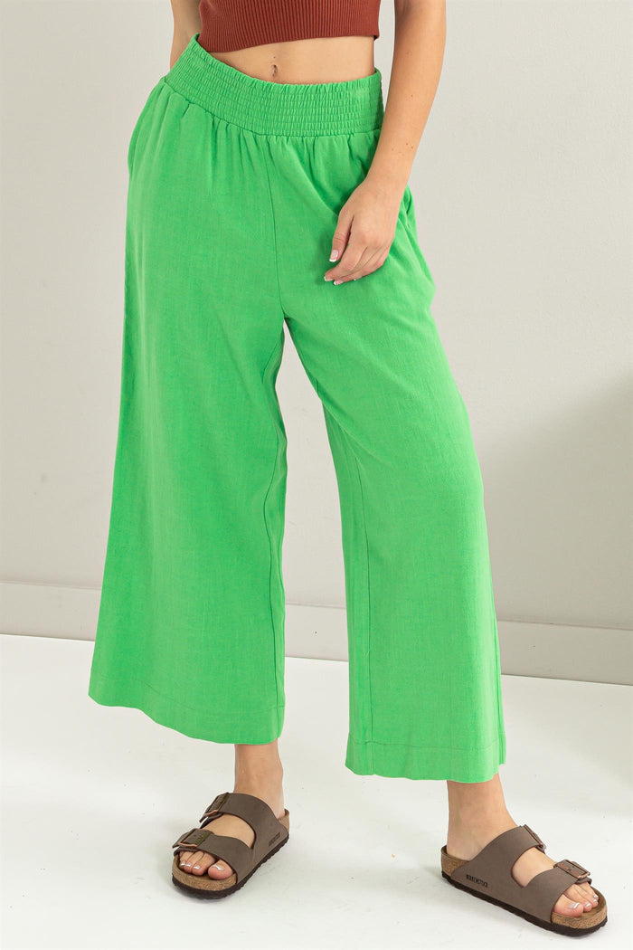 Olivia High Waisted Linen Trousers