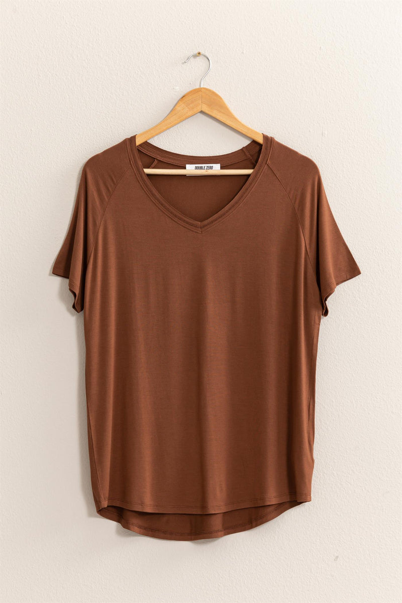 Channie Short Sleeve Top - Chestnut