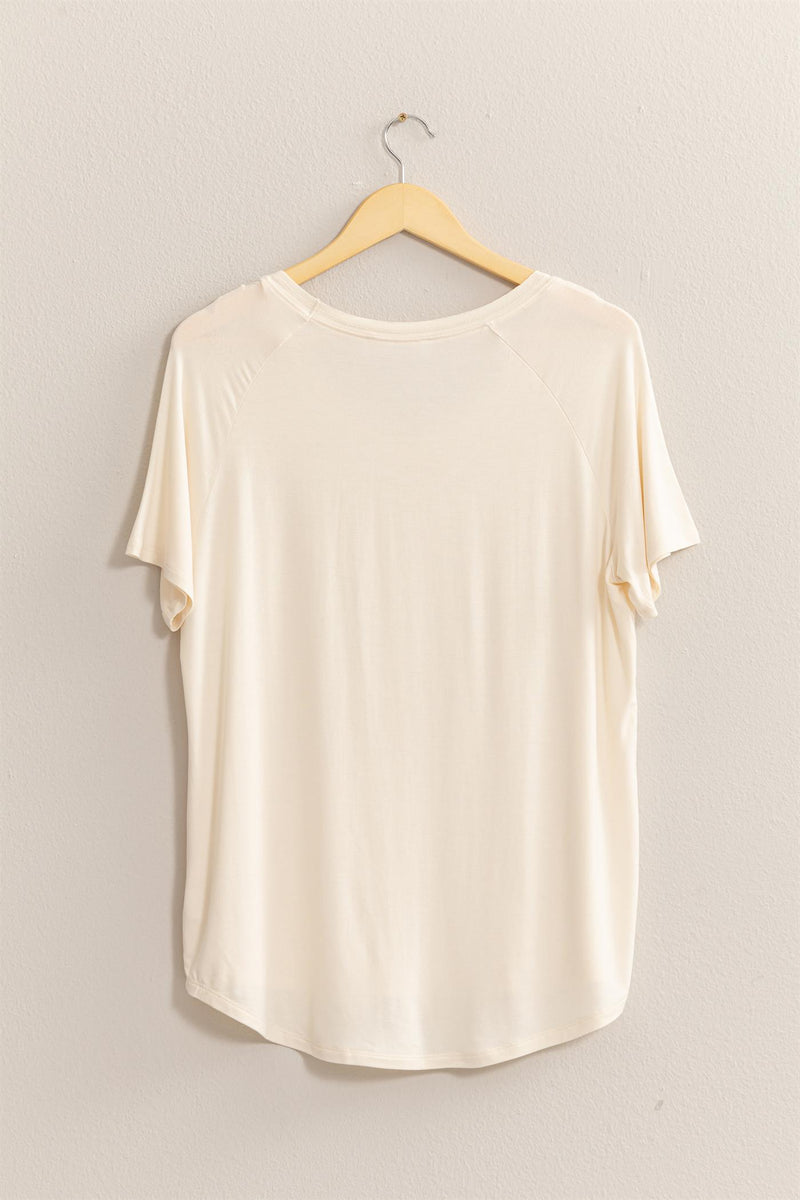 Channie Short Sleeve Top - Cream