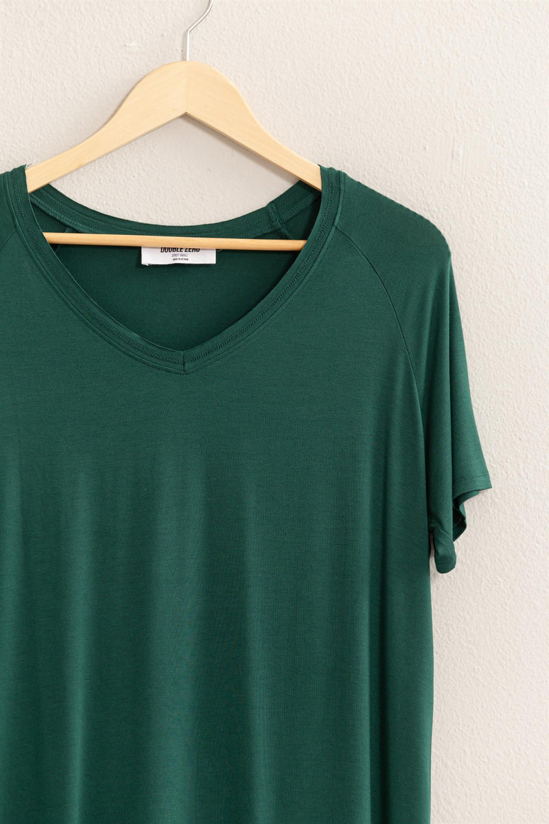 Channie Short Sleeve Top - Dark Green