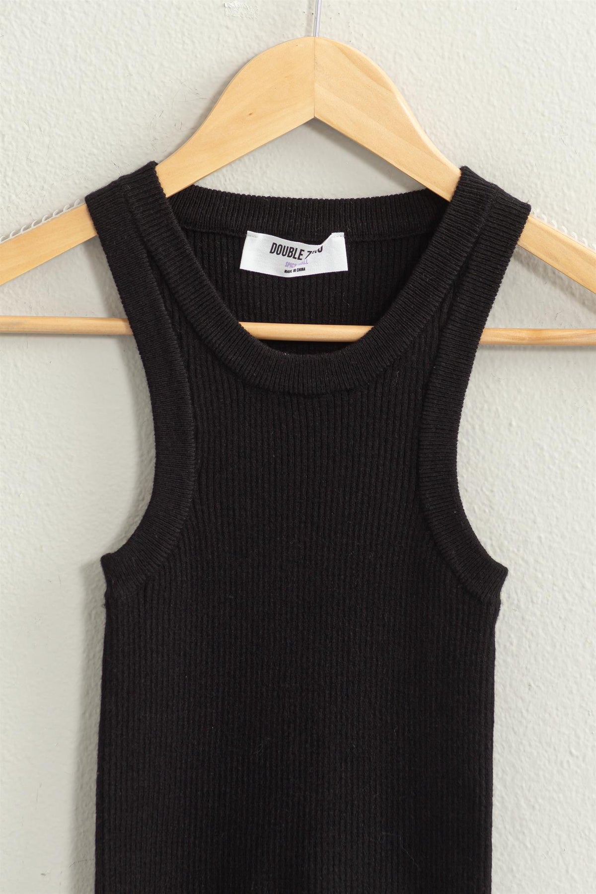 Jensen Ribbed Sweater Tank- Black