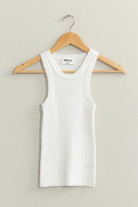 Jensen Ribbed Sweater Tank- Off White