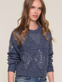 Dorian Blue Sequin Sweater