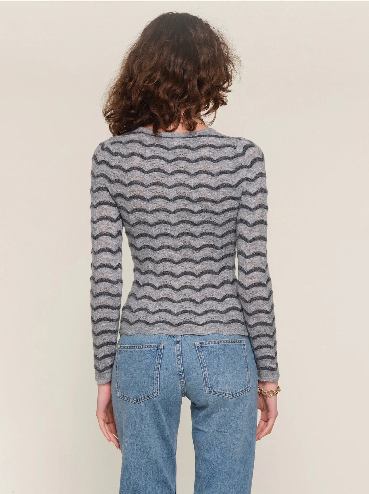 Gracen Grey Stripe Sweater