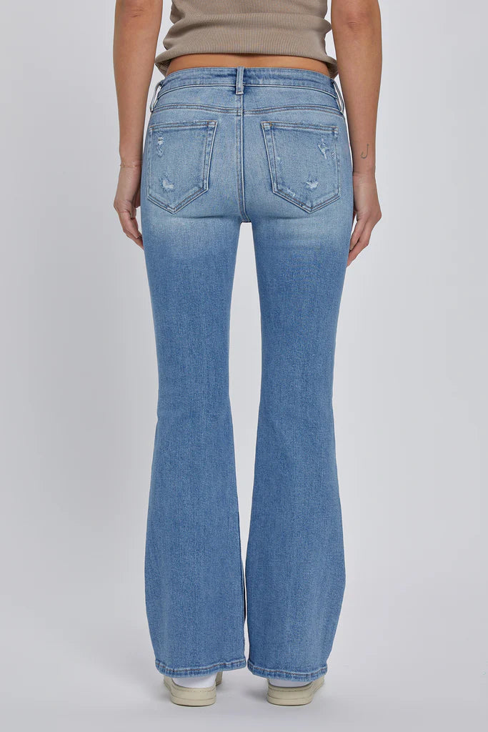 Happi Mid Rise Flare Jeans