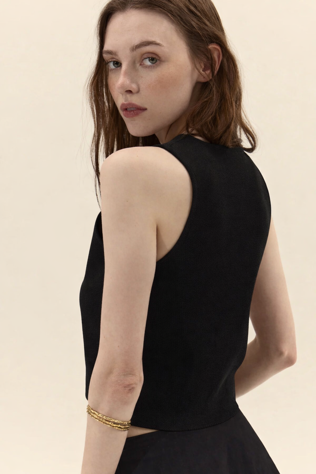 Ibiza Knitted Vest - Black