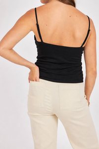 Dearly Cutout Cami - Black