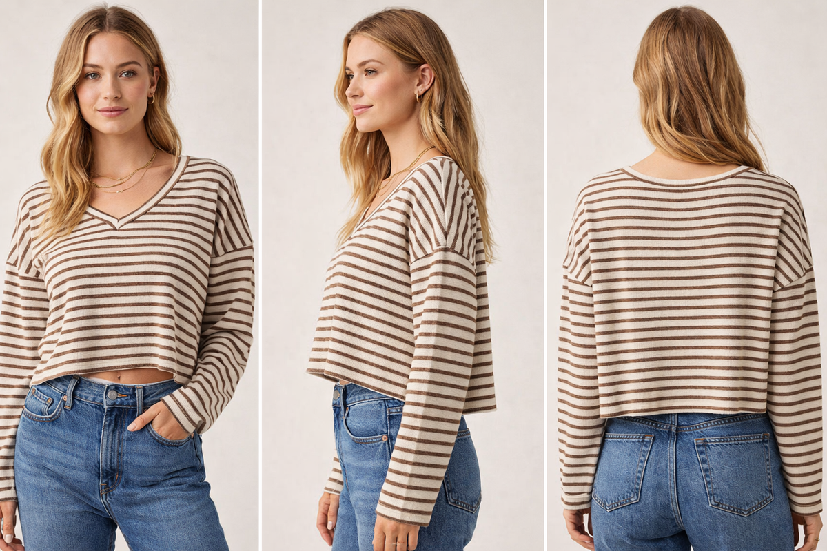 Ren Striped V-Neck Top