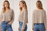 Ren Striped V-Neck Top