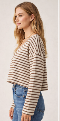 Ren Striped V-Neck Top