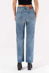 Tracey Mid Rise Straight Leg Jeans