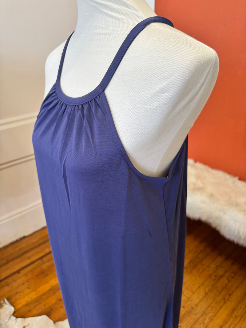 Capria Halter Midi Dress - Indigo