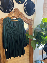 Lana Emerald Tiered Mini Dress