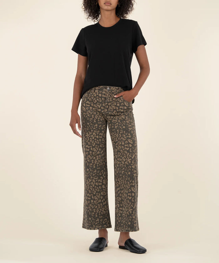 Meg High Rise Wide Leg - Wood