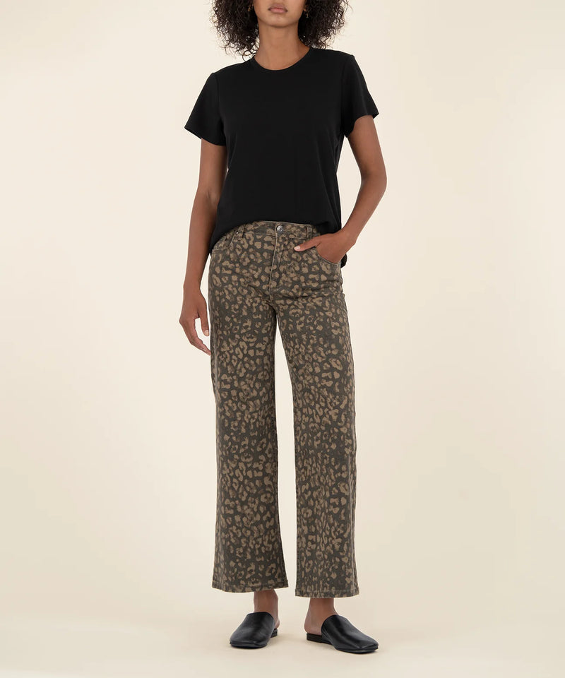 Meg High Rise Wide Leg - Wood