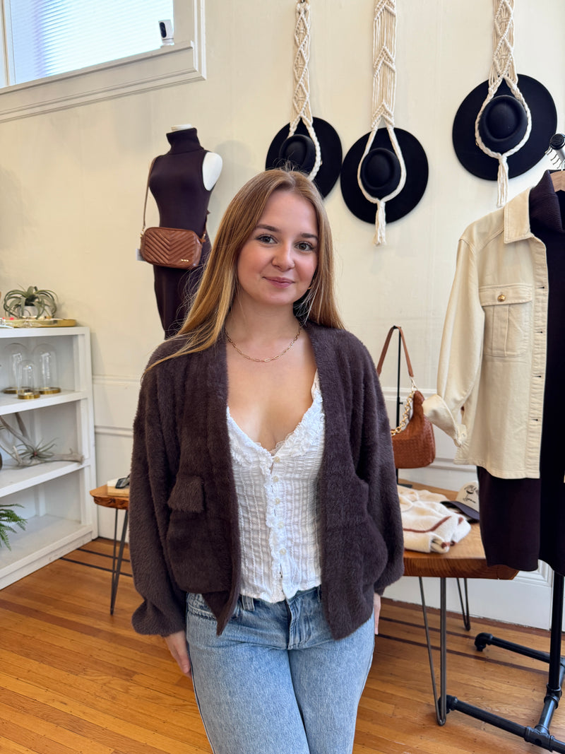 Jana Cardigan - Chocolate