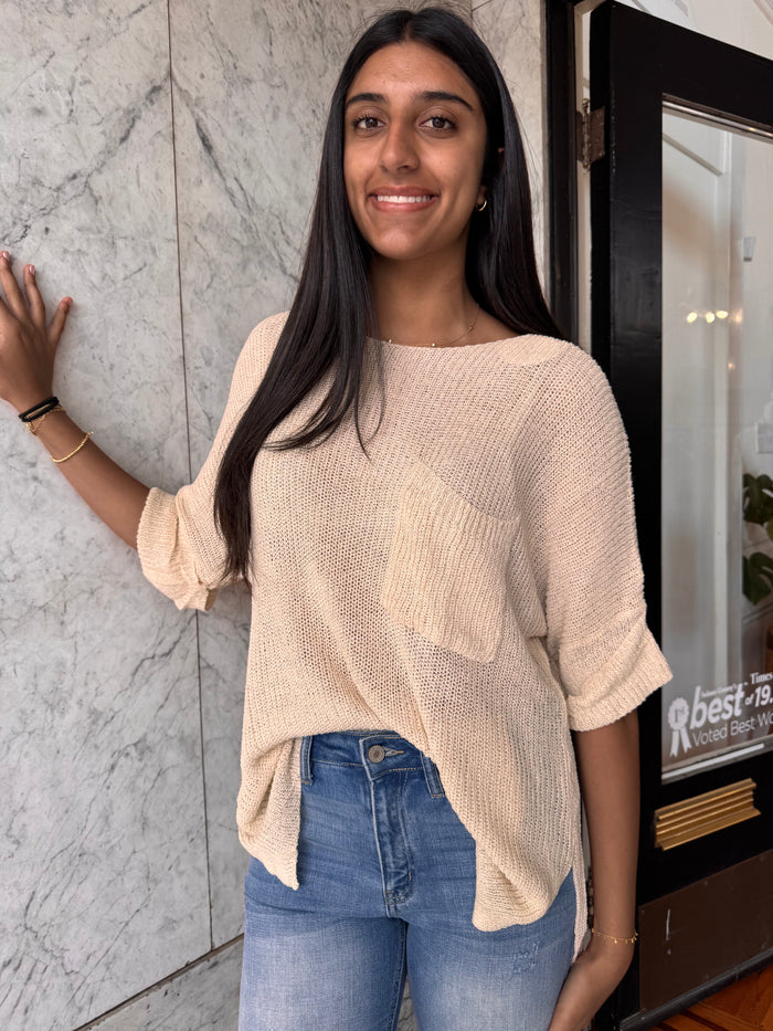 Joslyn Knit Top - Apricot