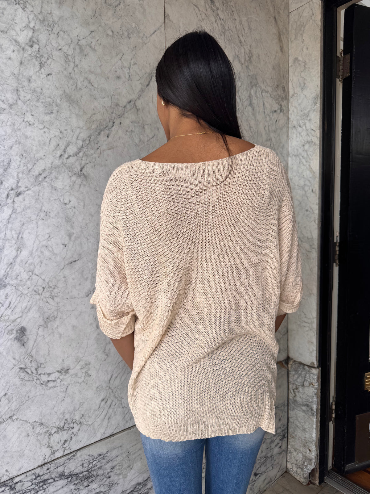 Joslyn Knit Top - Apricot