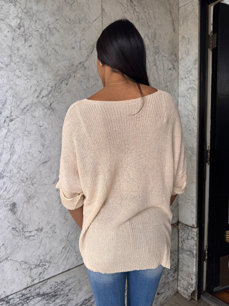 Joslyn Knit Top - Apricot