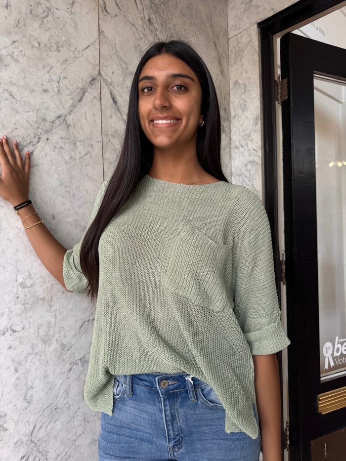 Joslyn Knit Top - Green