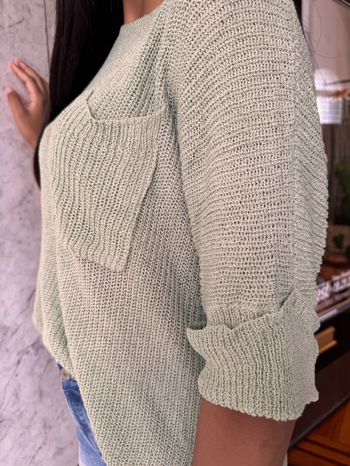 Joslyn Knit Top - Green