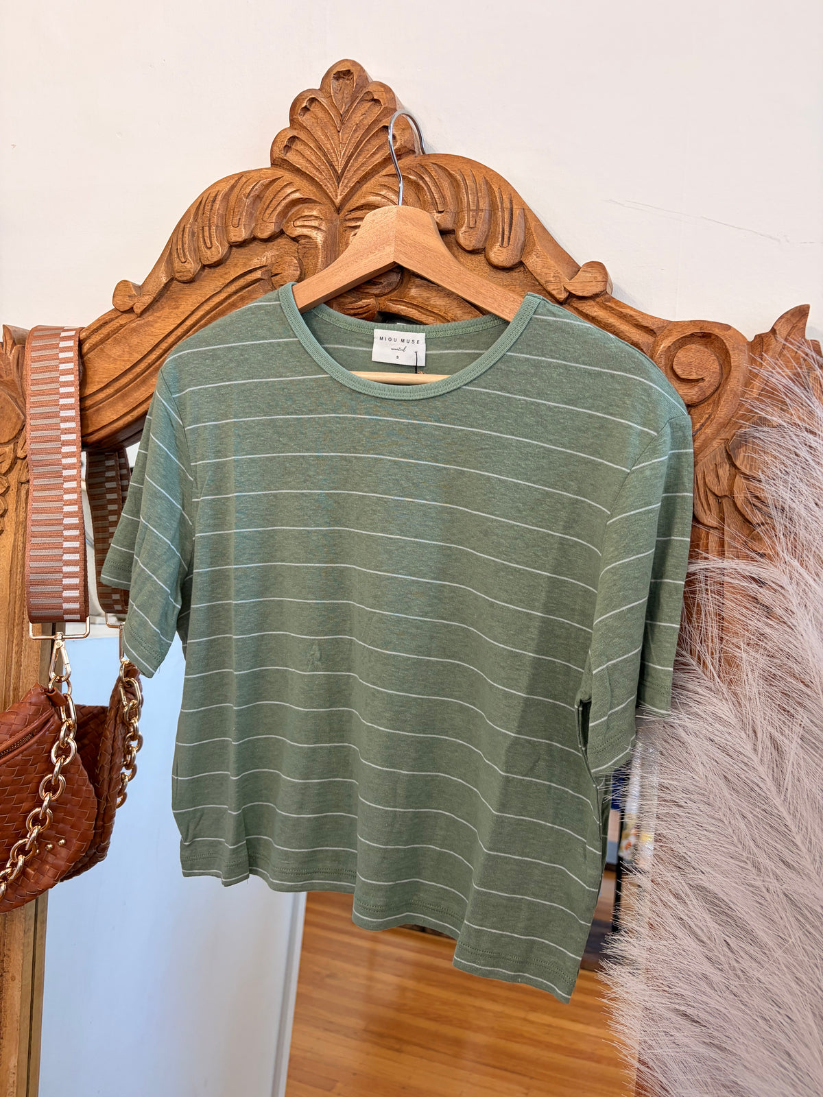 Luca Striped Tee - Green