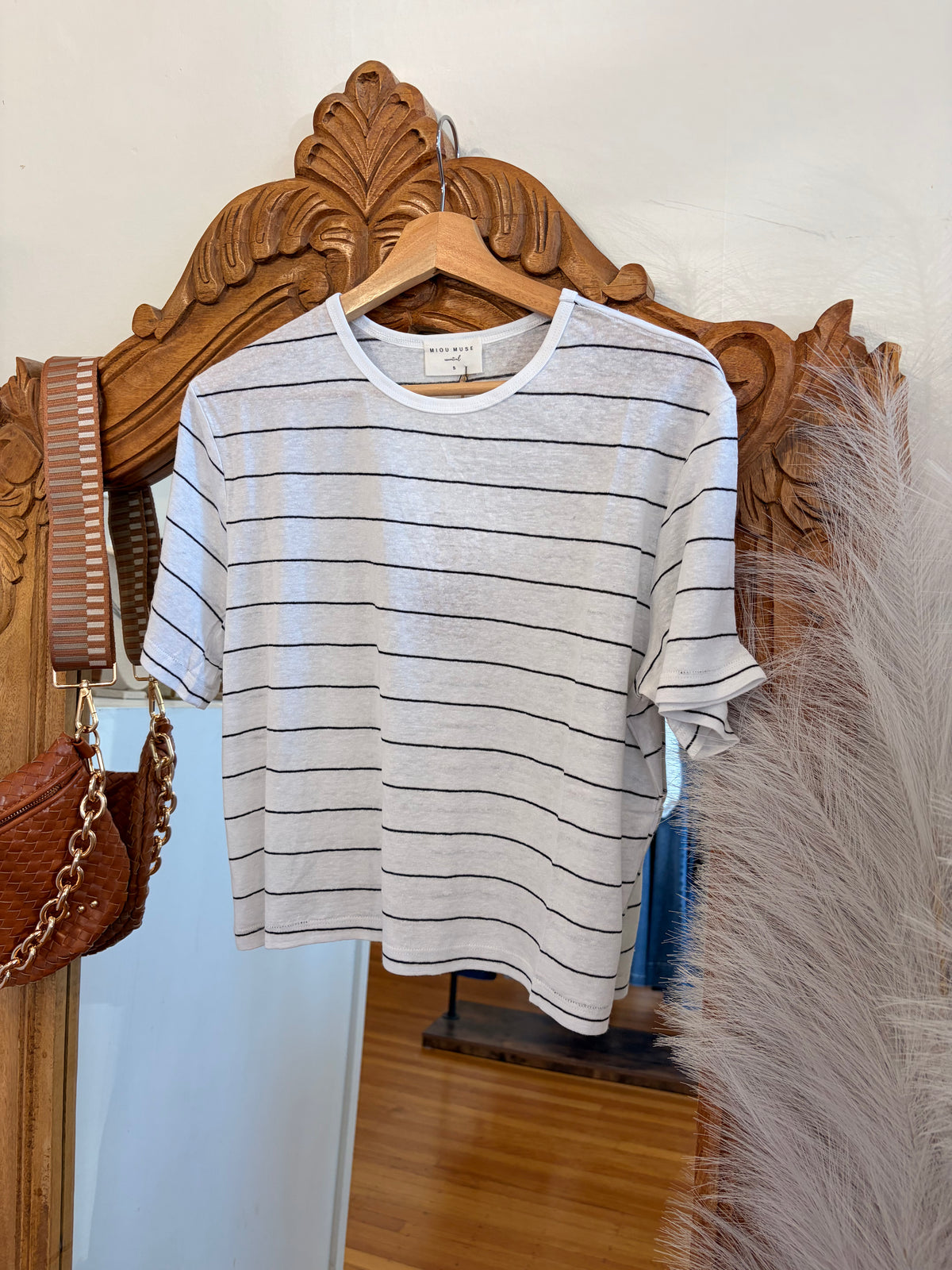Luca Striped Tee - White