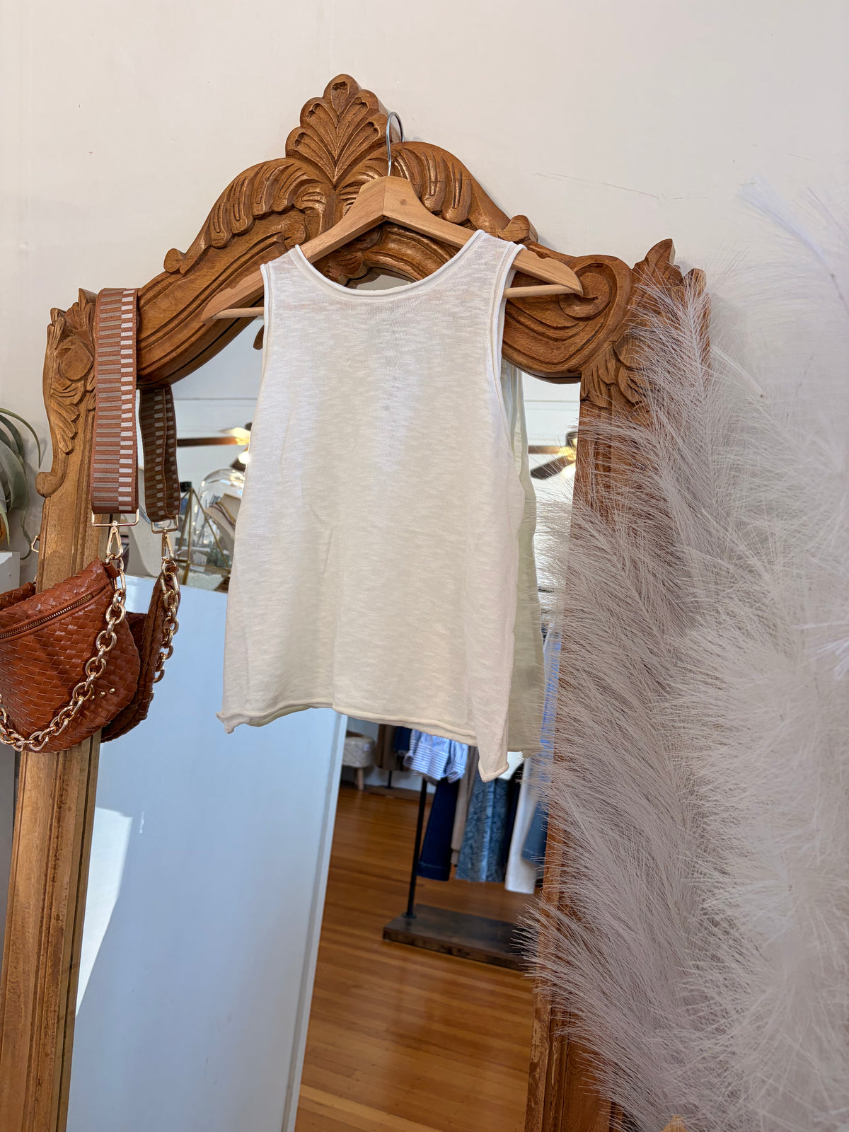 Lila Knitted Tank - White
